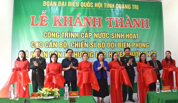 Khánh thành công trình cấp nước sinh hoạt cho cán bộ, chiến sĩ BĐBP và nhân dân xã Hướng Lập